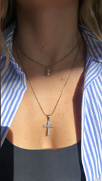 White Gold Diamond Cross