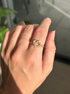 Heart Pretzel Diamond Ring