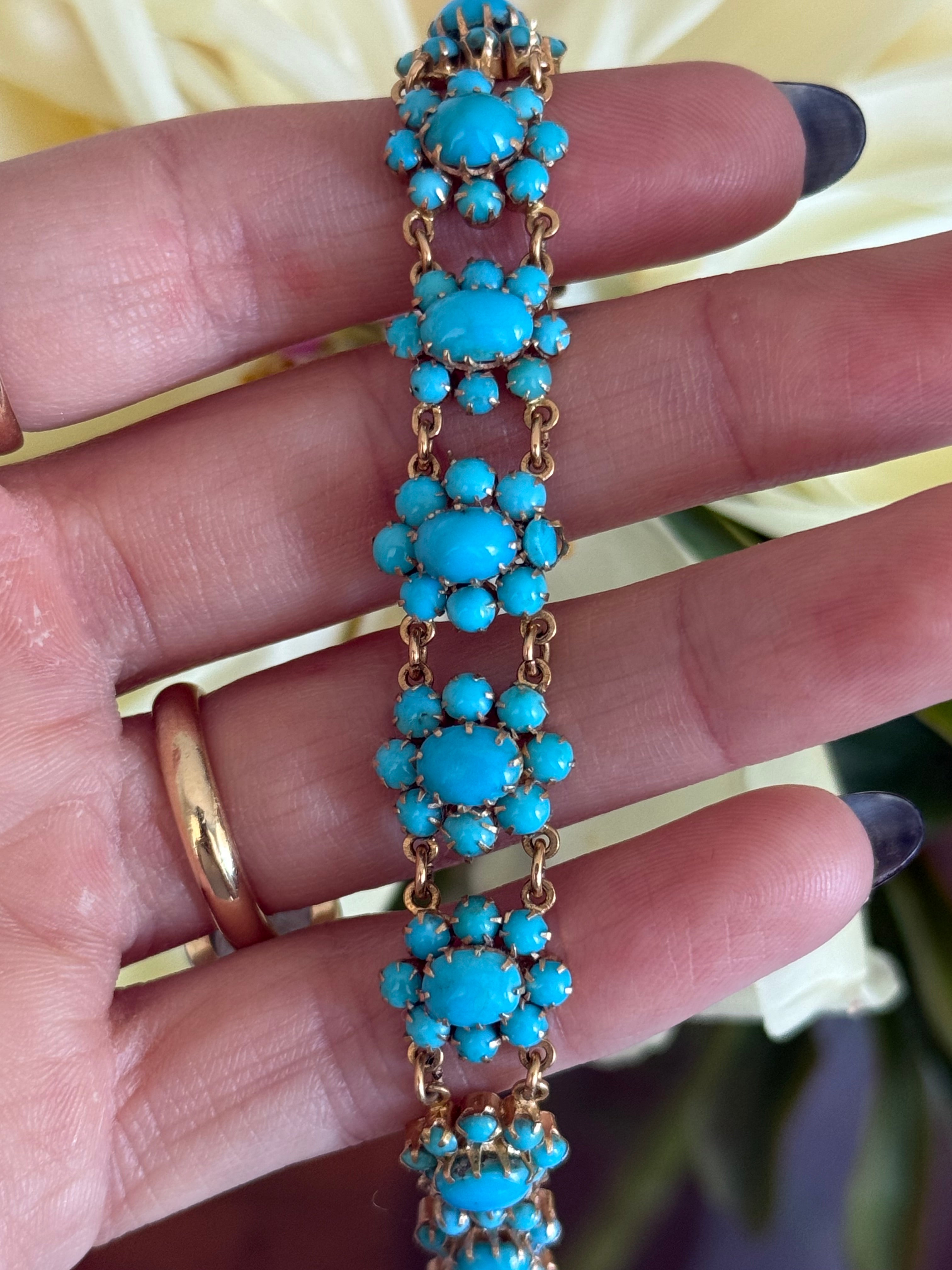 Turquoise Floral Bracelet