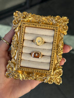 Filigree Starburst Signet Ring