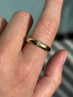 Solid Diamond Solitaire Band