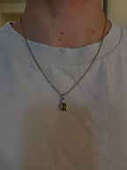 Diamond Peridot Drop