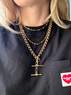 18k Fancy Ball Long Guard Chain