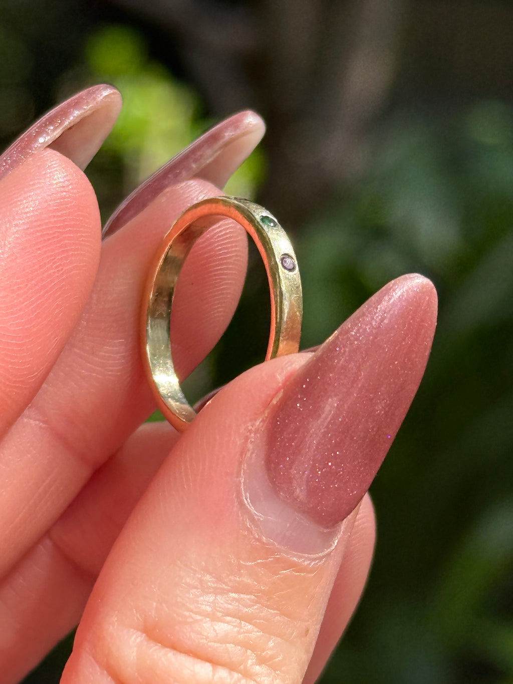 14k Multi Gemstone Band