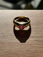 14k Ruby Heart Ring