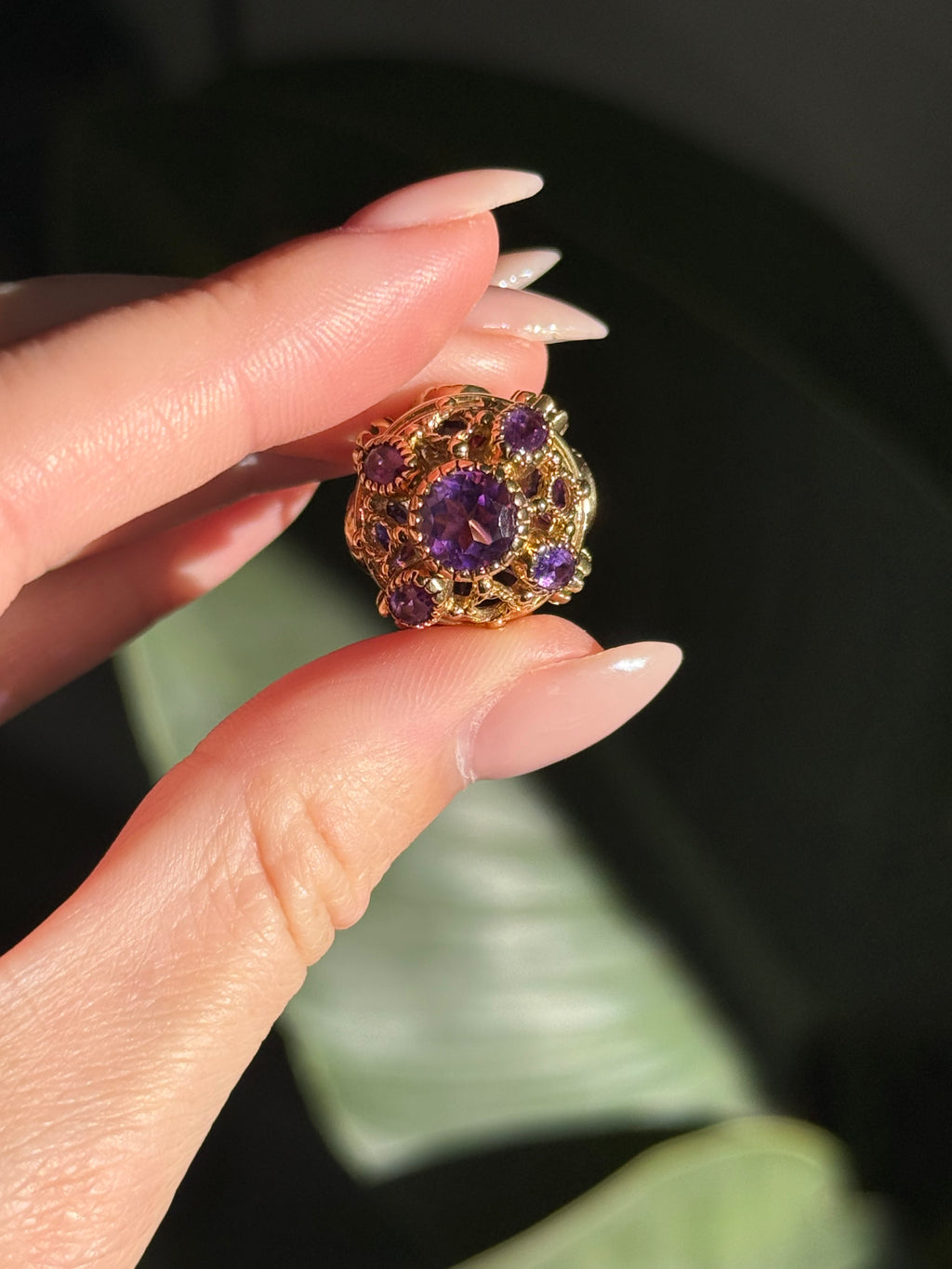 Antique Amethyst Peridot Sputnik