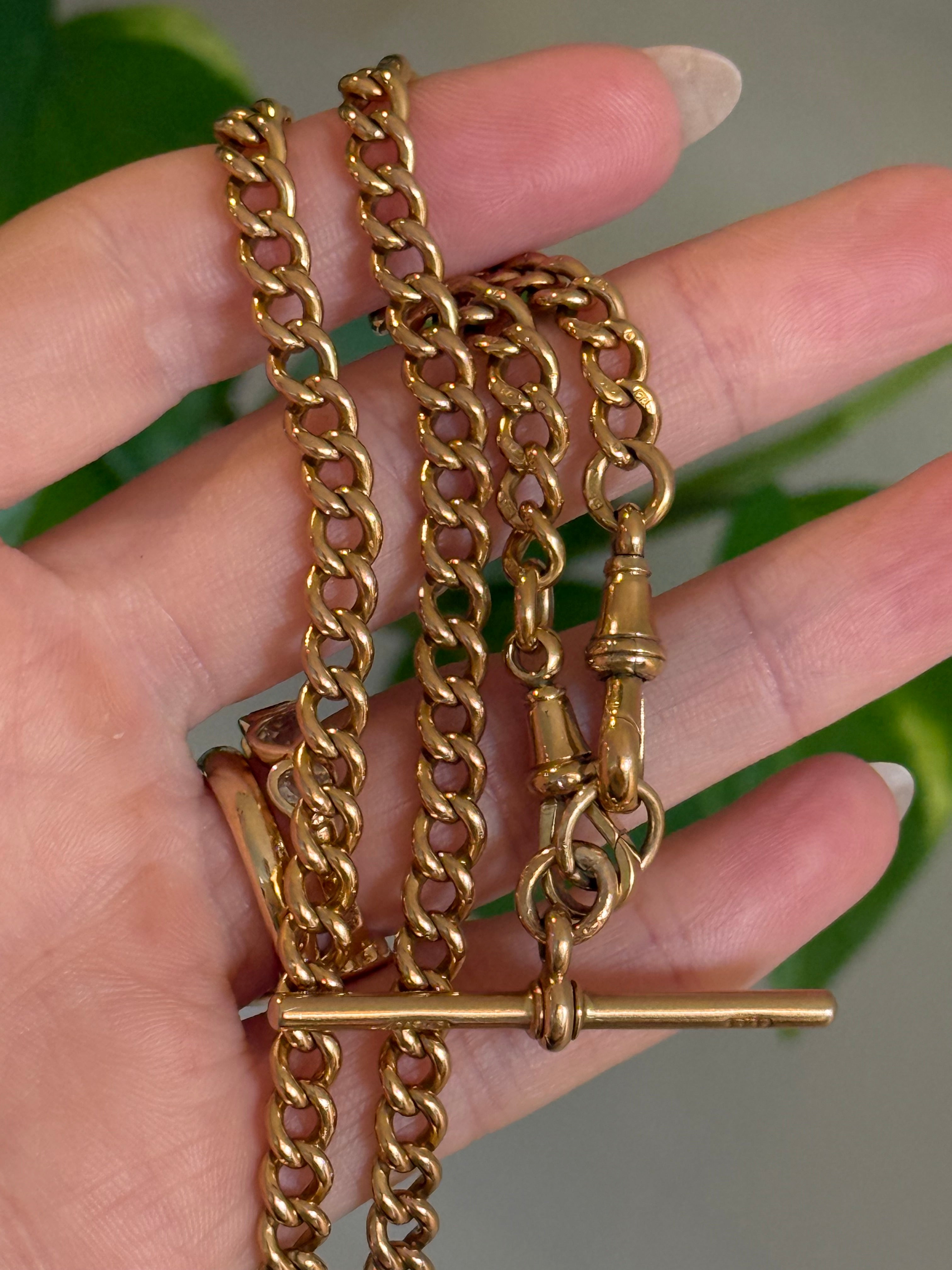 Antique Albert Curb Watch Chain