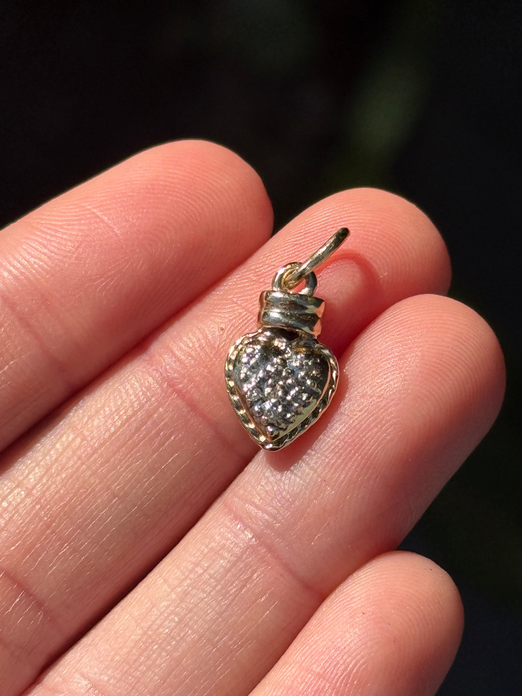 Diamond Heart Charm