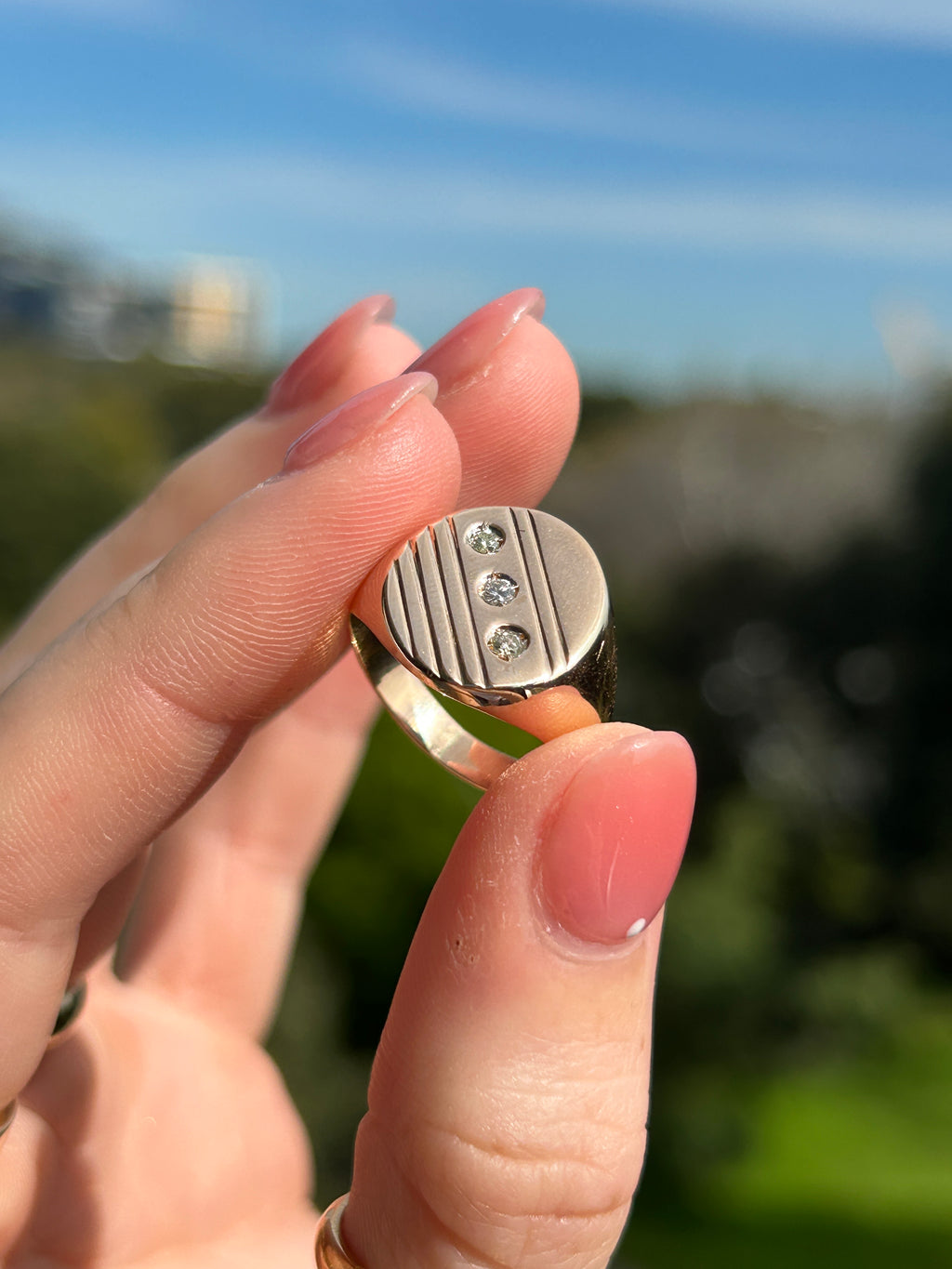 Three Diamond Signet