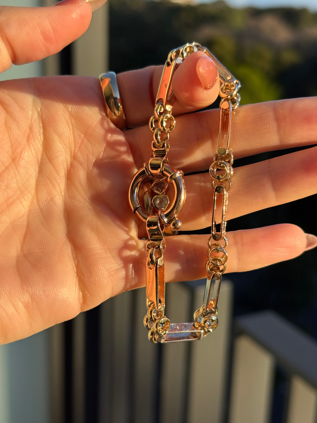 Filigree Bolt Gate Bracelet