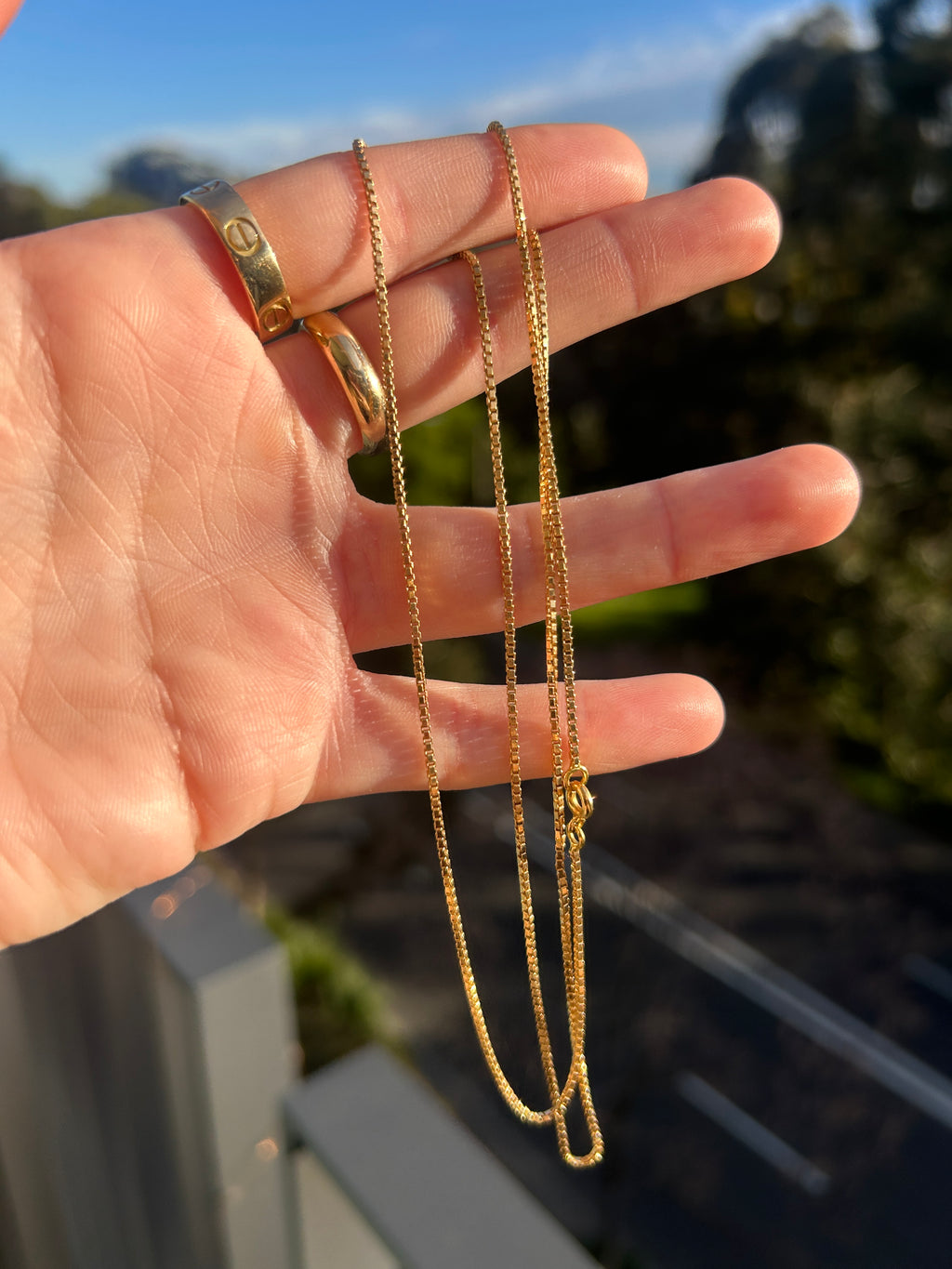 Long Solid Box Chain