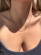 Gemstone Figaro Chain