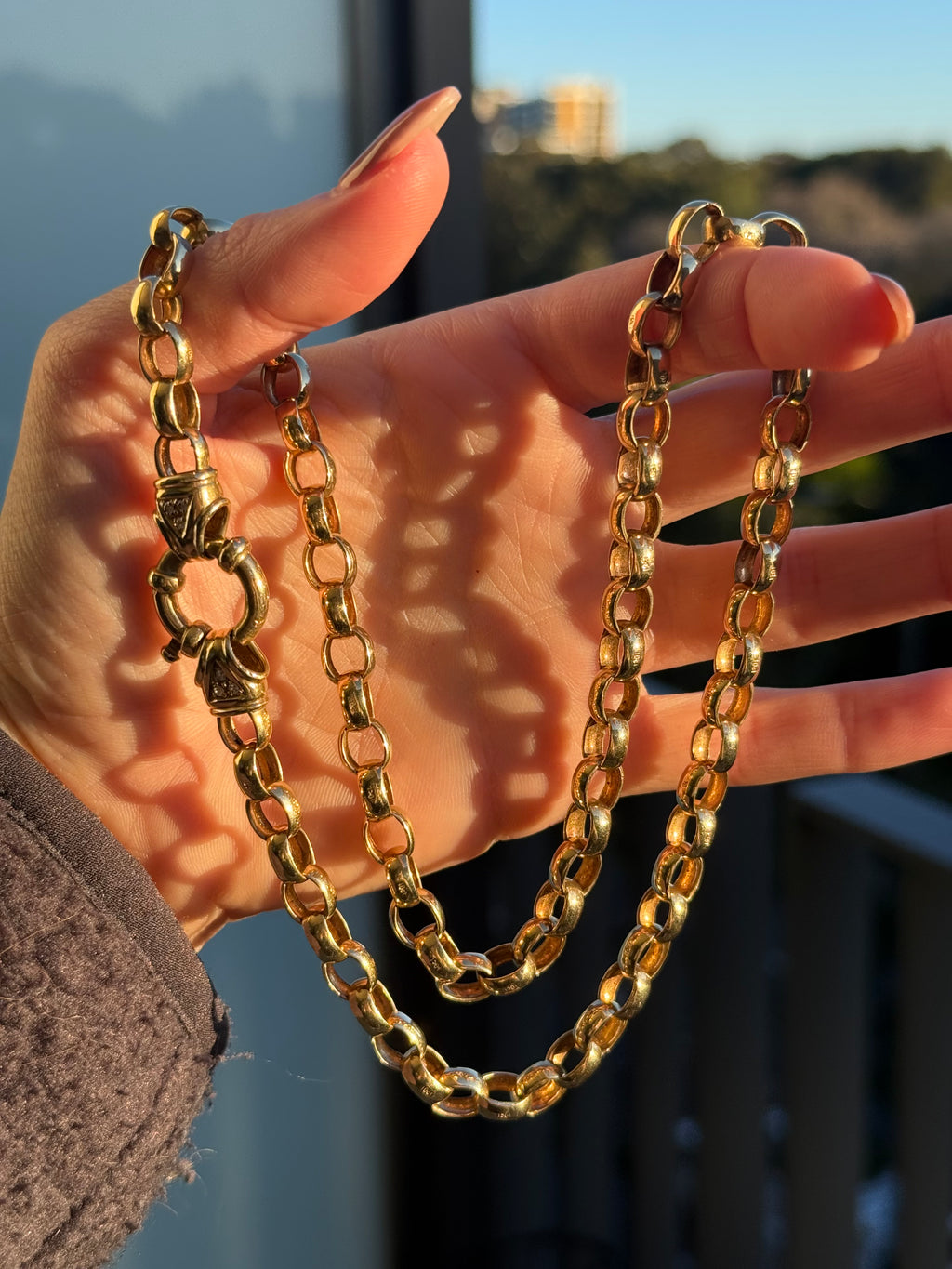 Chunky Diamond Bolt Rolo