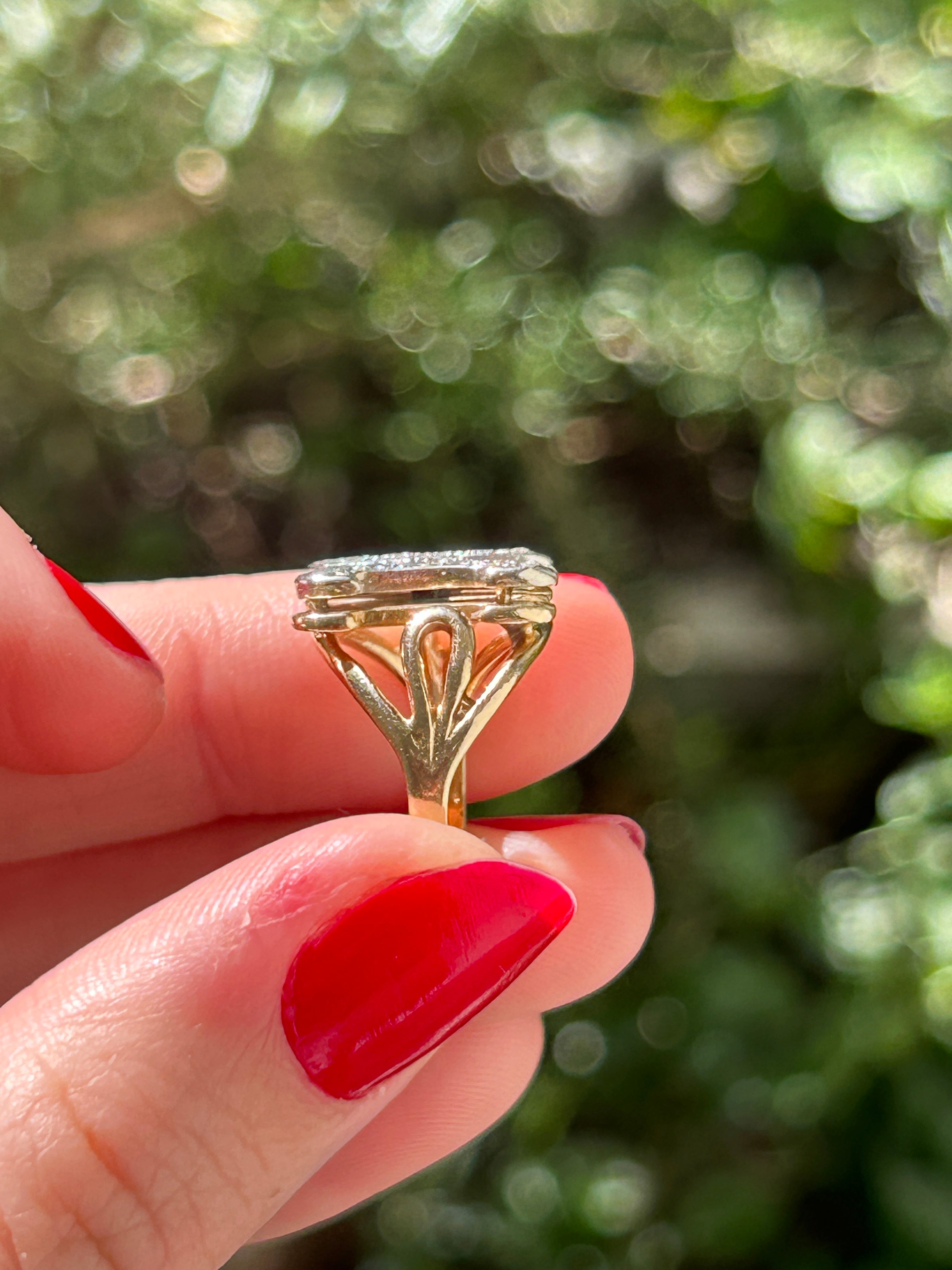Diamond M Ring