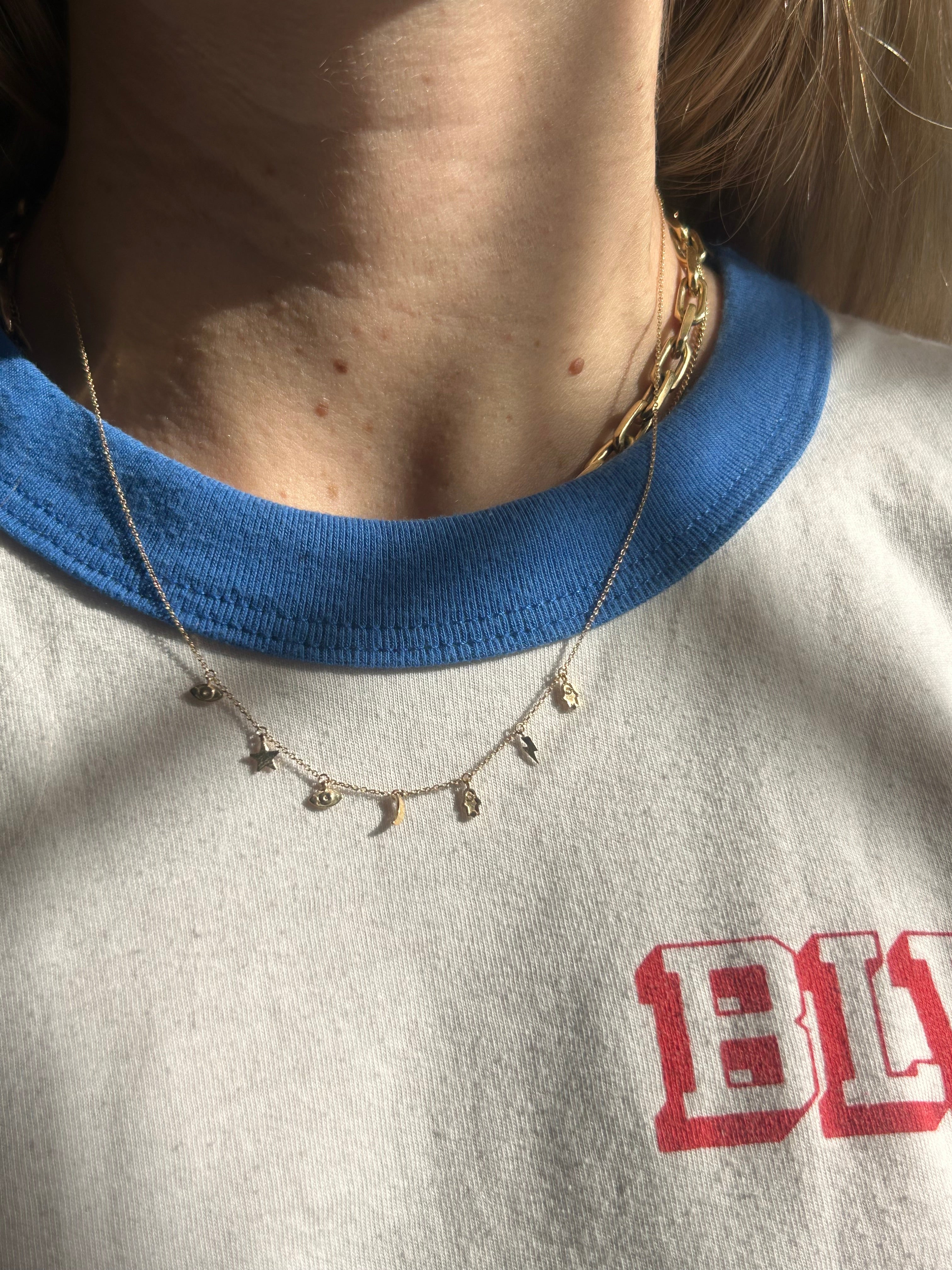 Celestial Dainty Charm Necklace