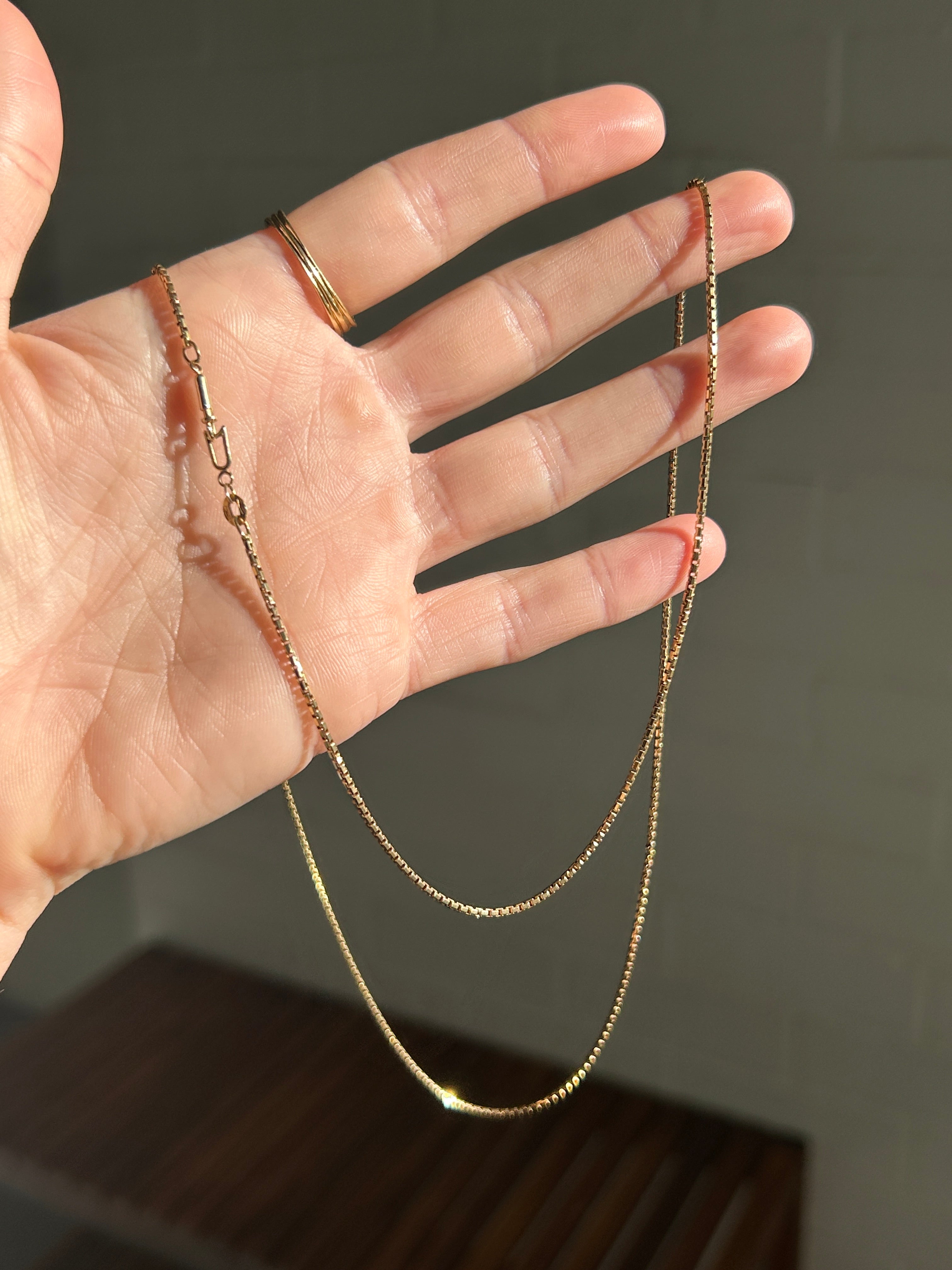 Long Solid Box Chain