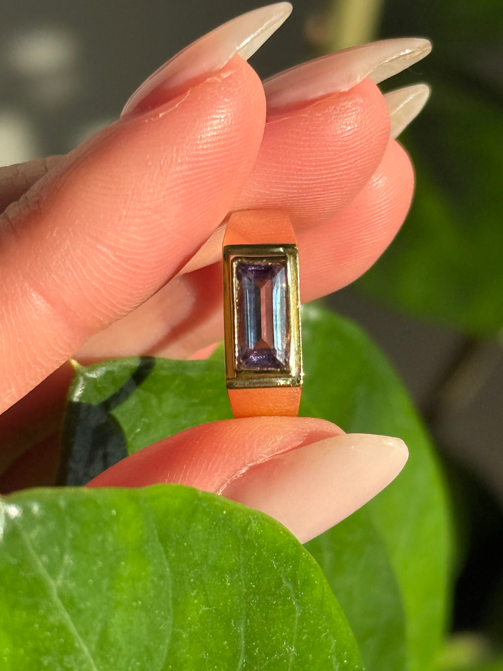 Amethyst Square Ring
