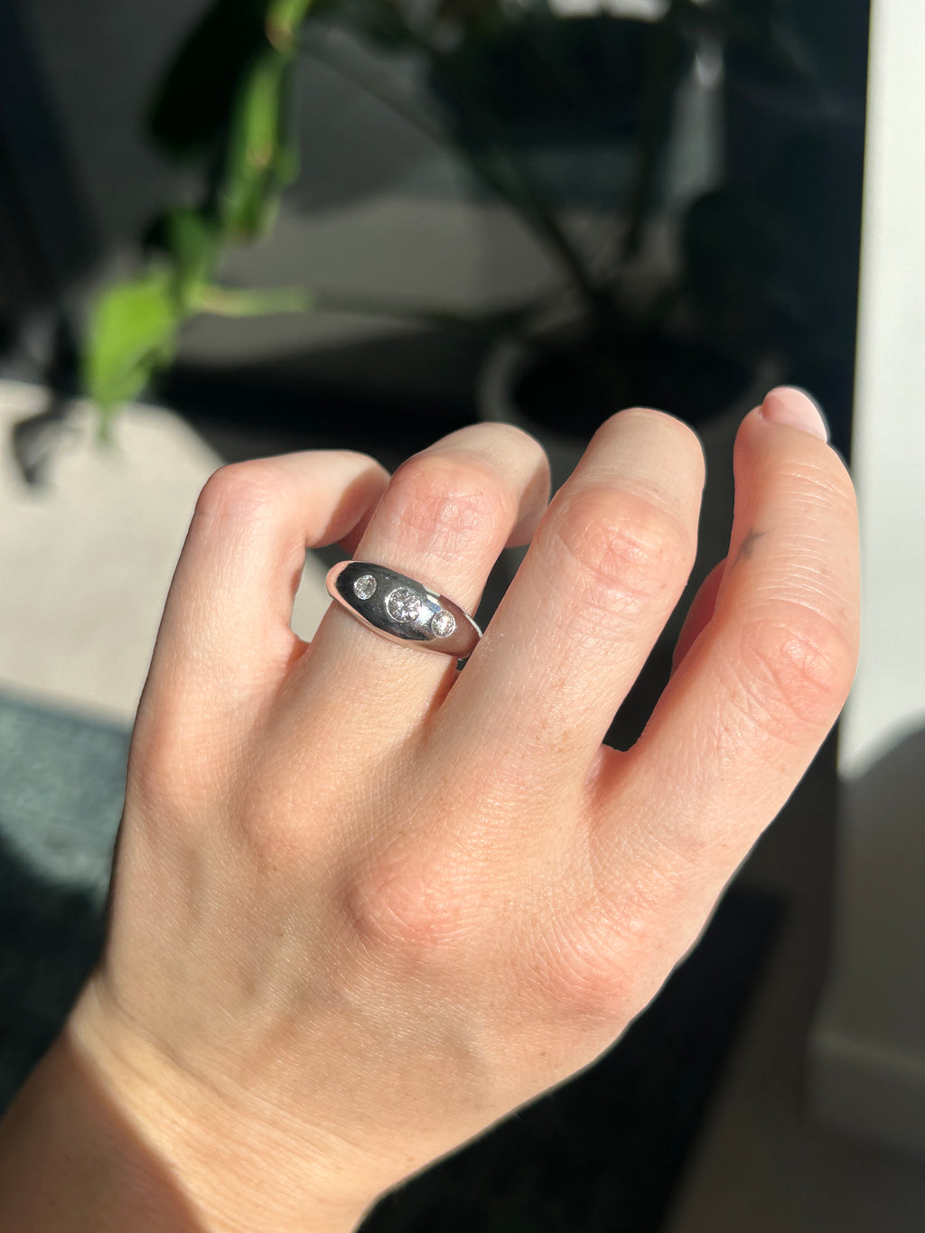 White Gold Gypsy Diamond Ring