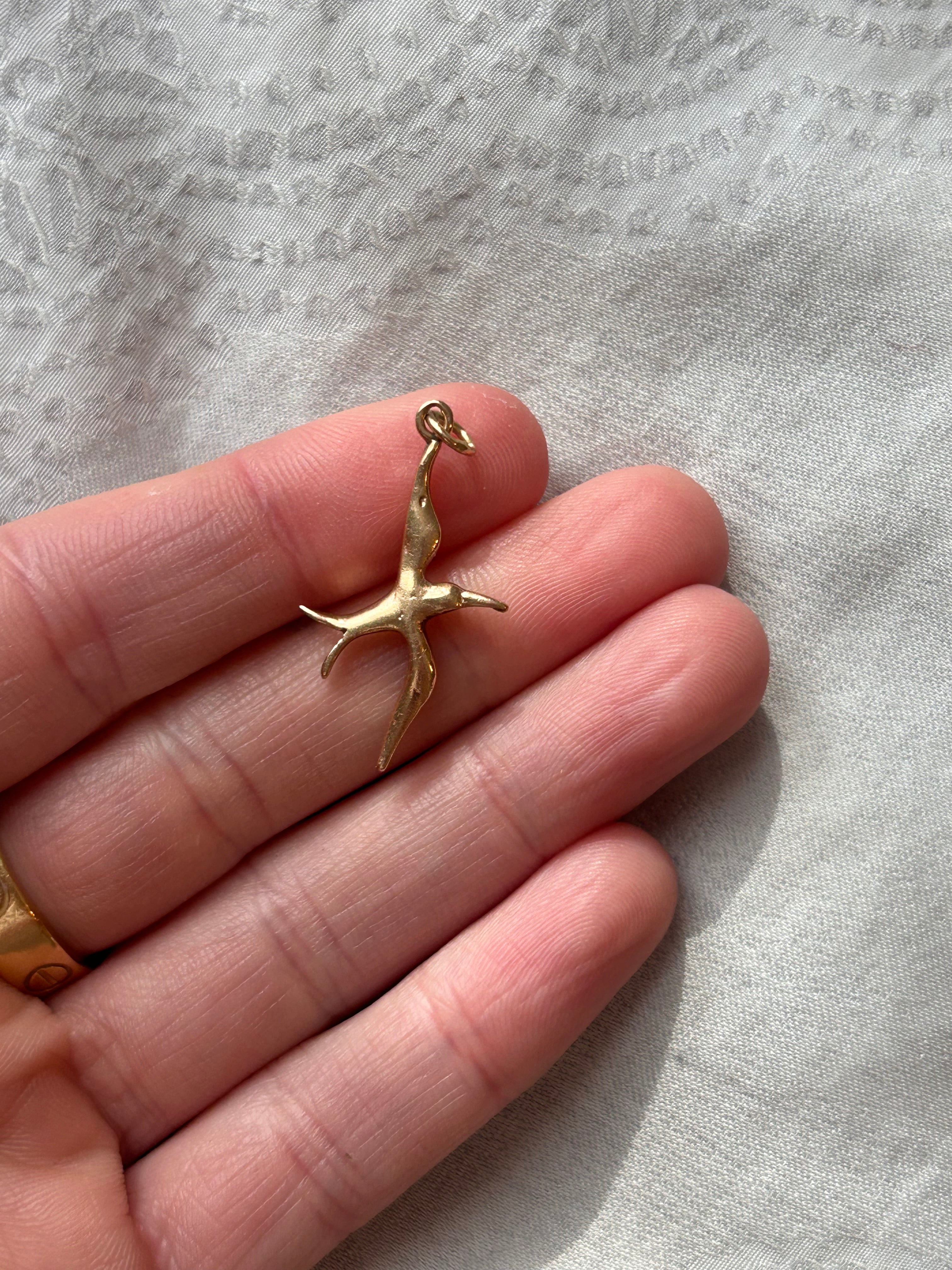 Solid Flying Bird Charm