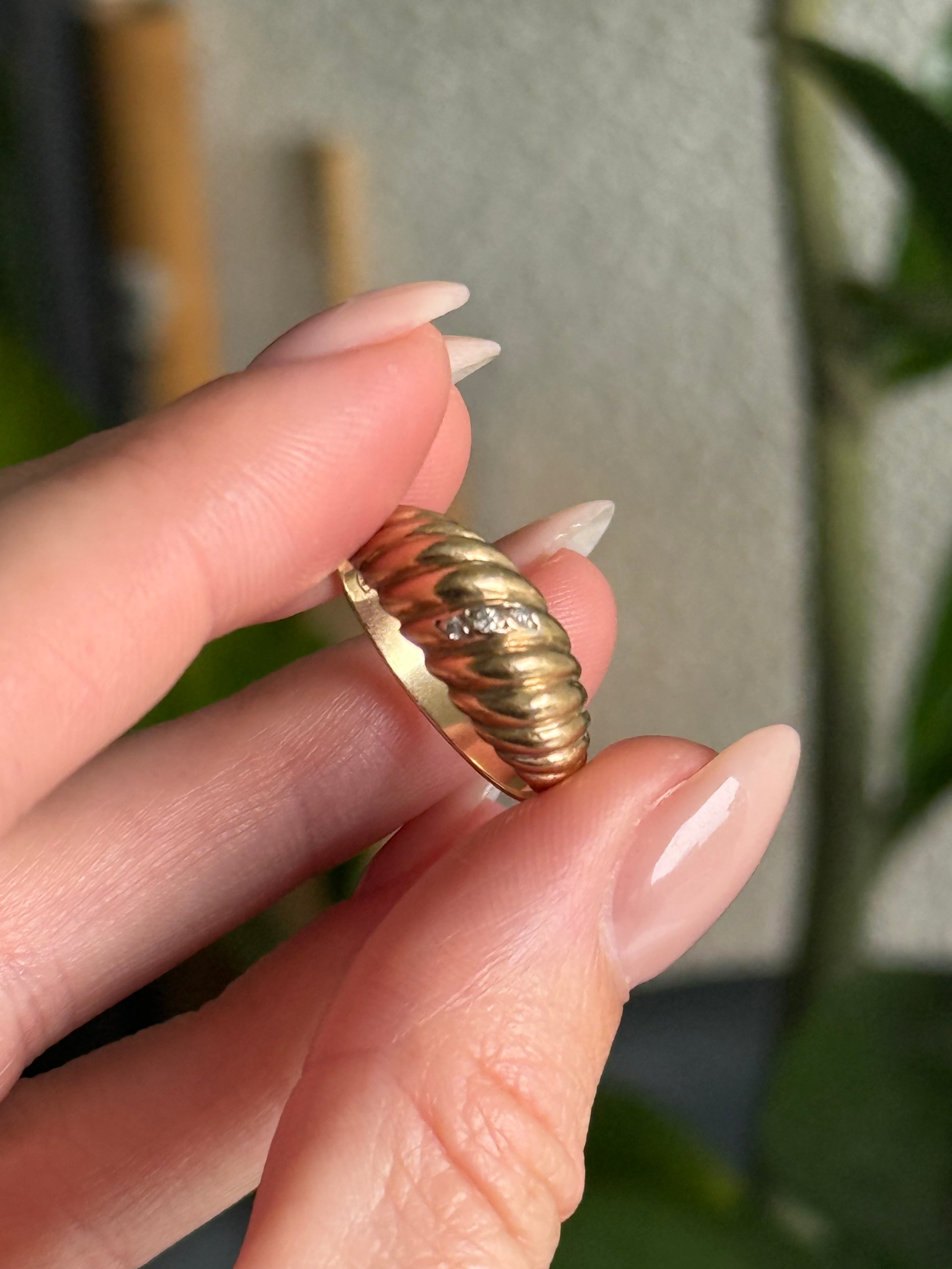 Diamond Croissant Ring