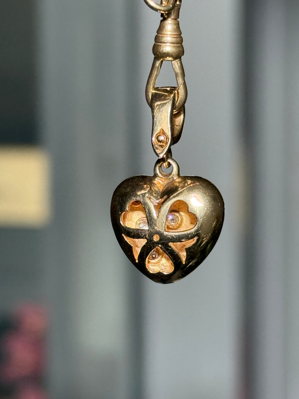 Diamond Heart Lucky Charm