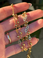 18k Fancy Ball Long Guard Chain