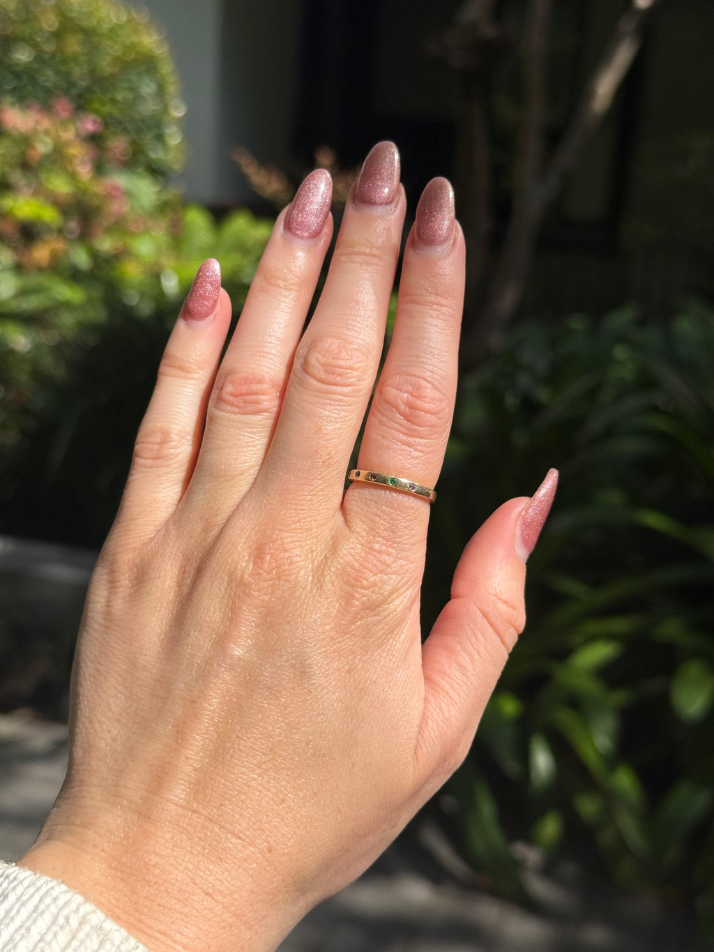 14k Multi Gemstone Band