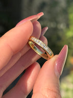 18k Diamond Channel Band