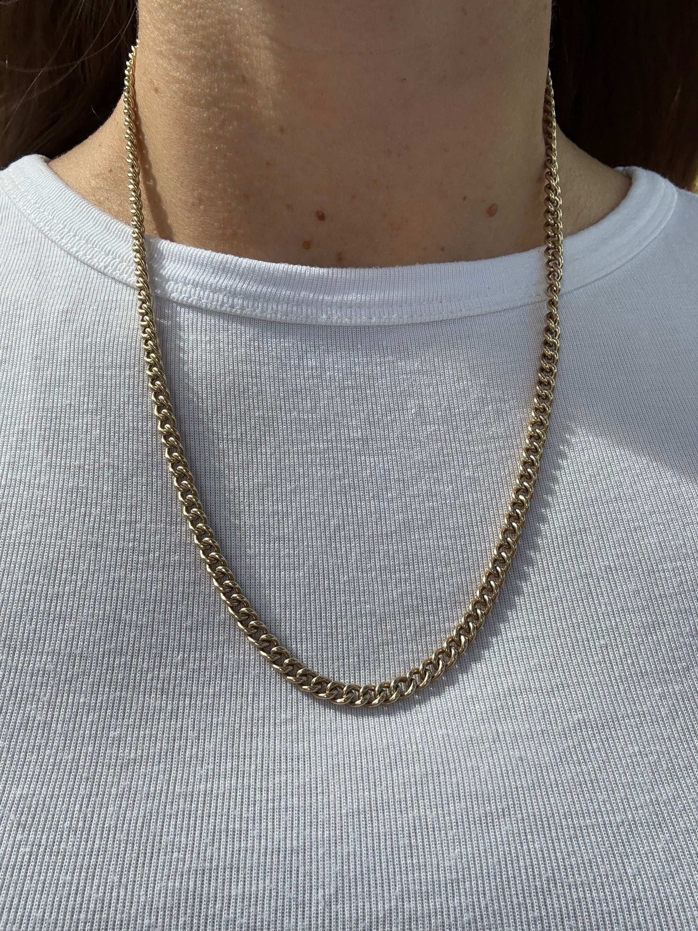 Antique Solid Rounded Curb Chain