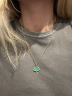 Malachite Mushroom Charm