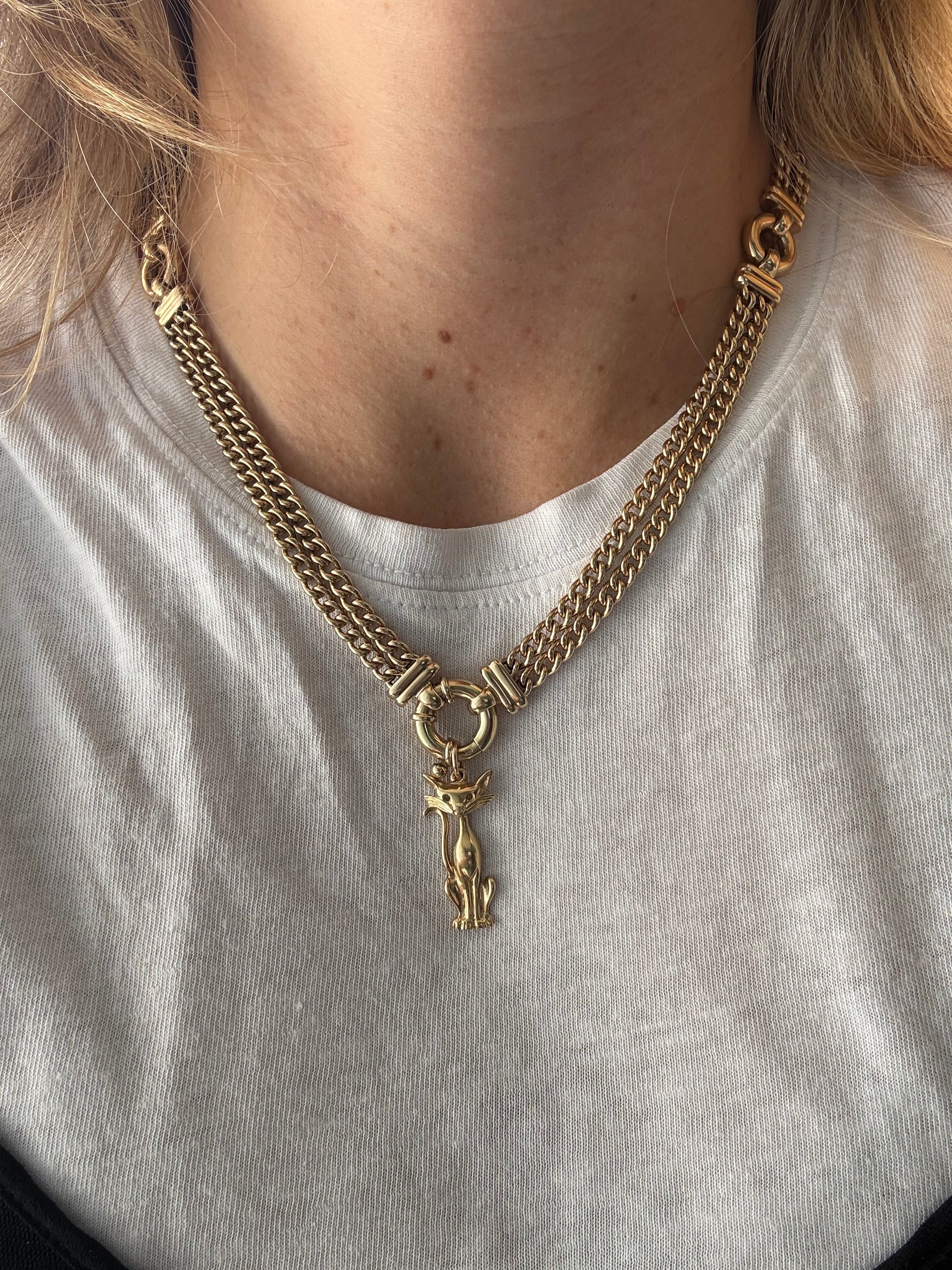 Solid Bolt Double Curb Chain