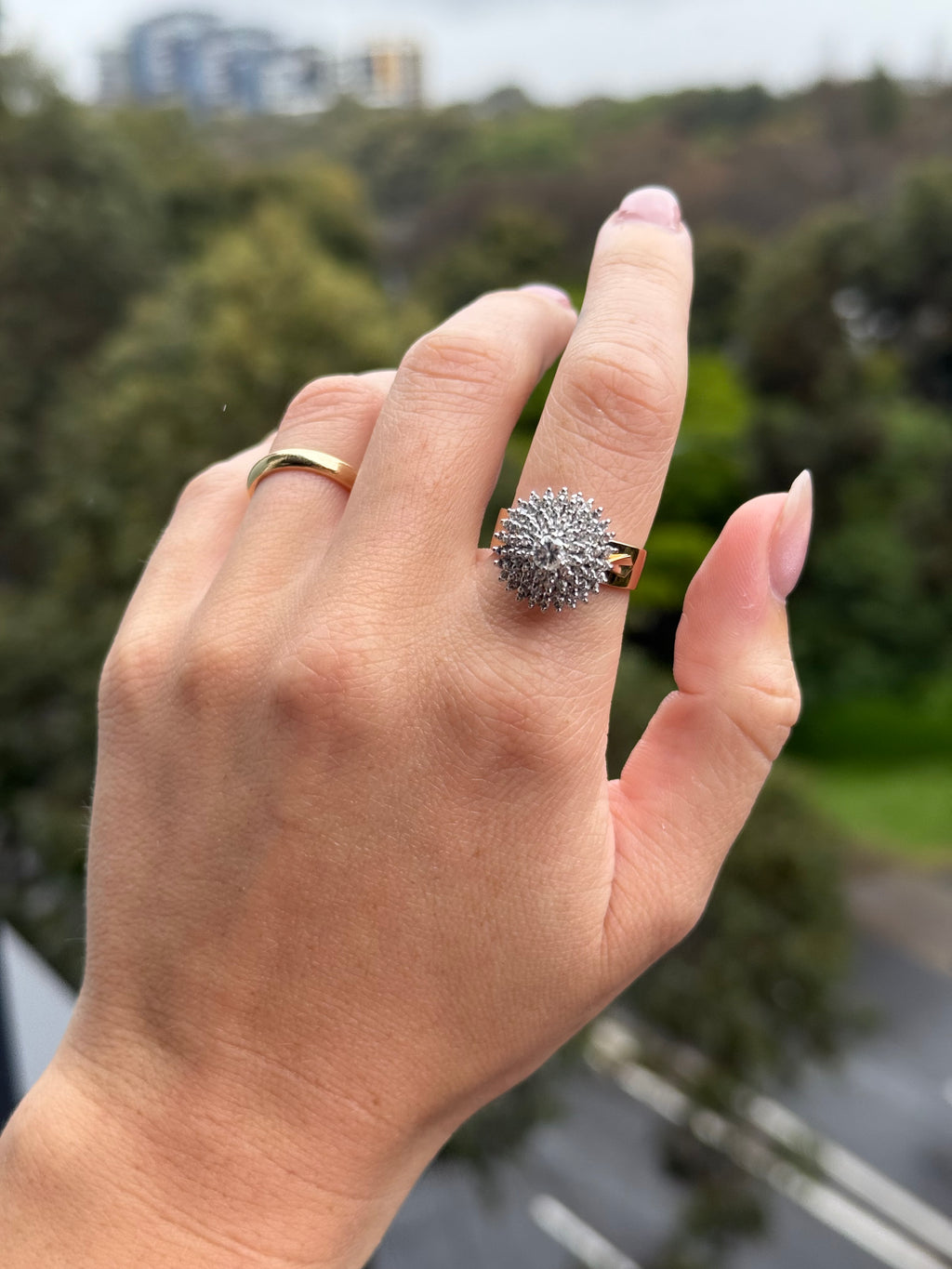 Diamond Burst Disco Ring