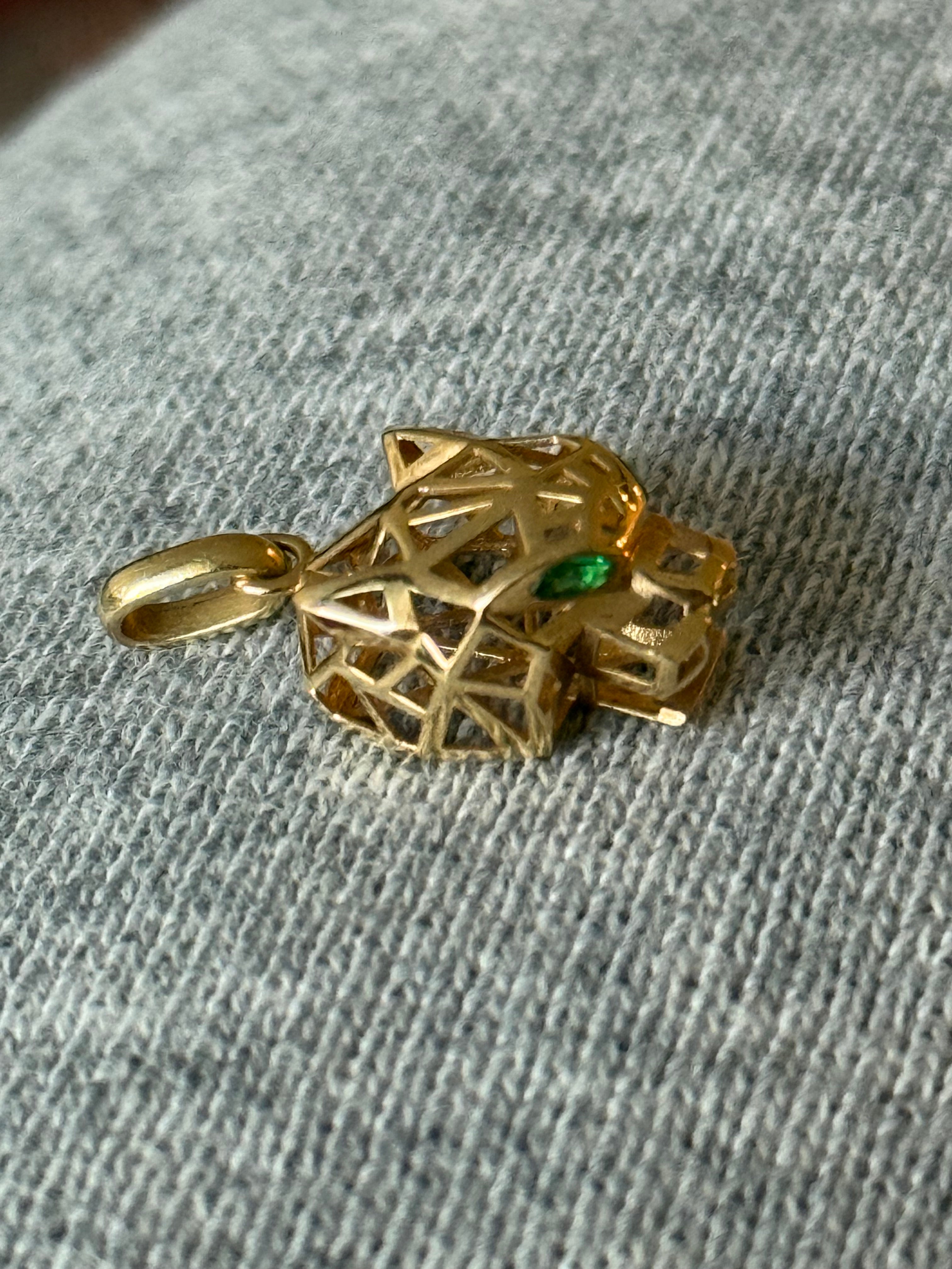 Leopard Emerald Charm