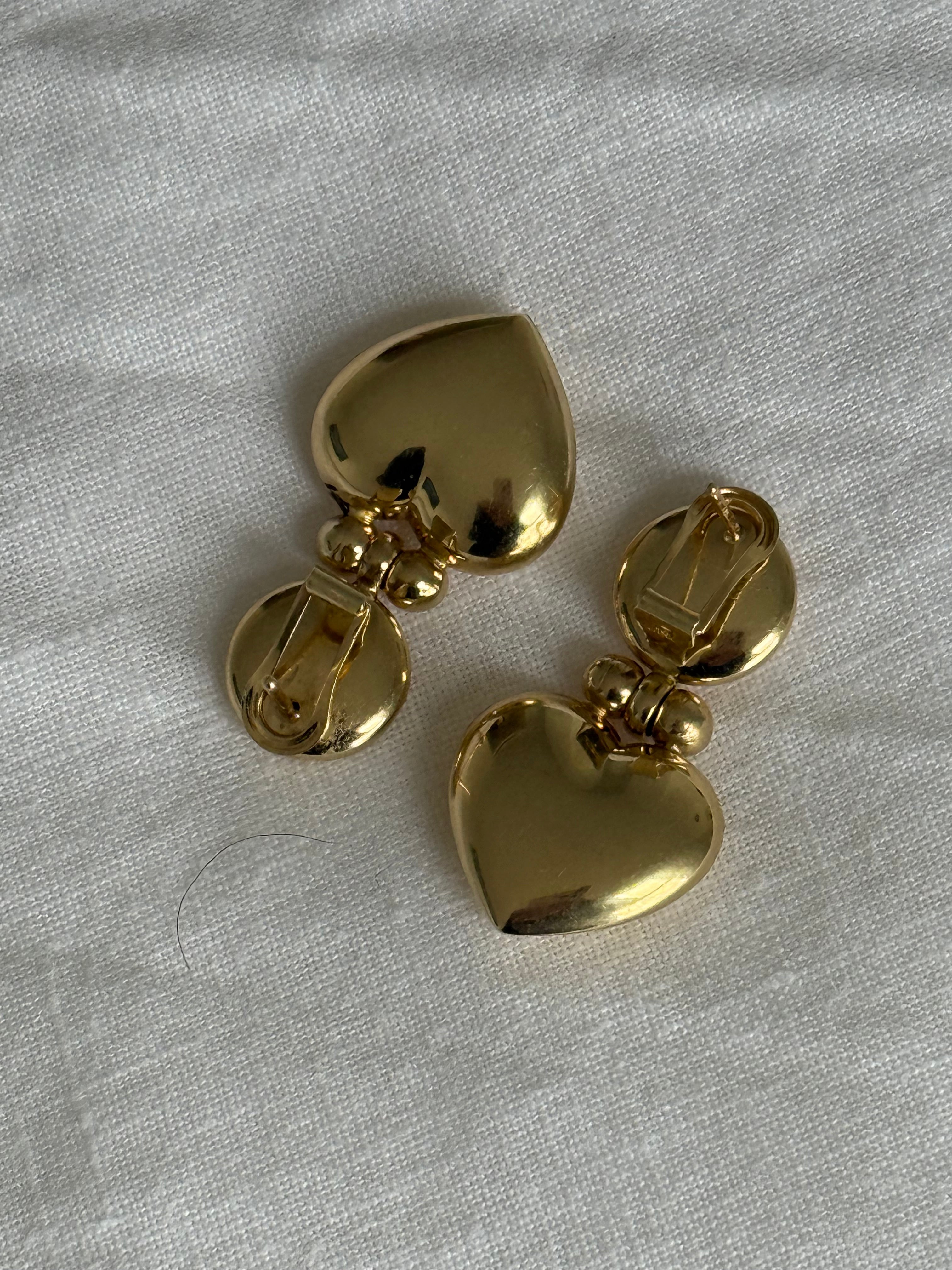 Puffy Heart Doorknocker Earrings