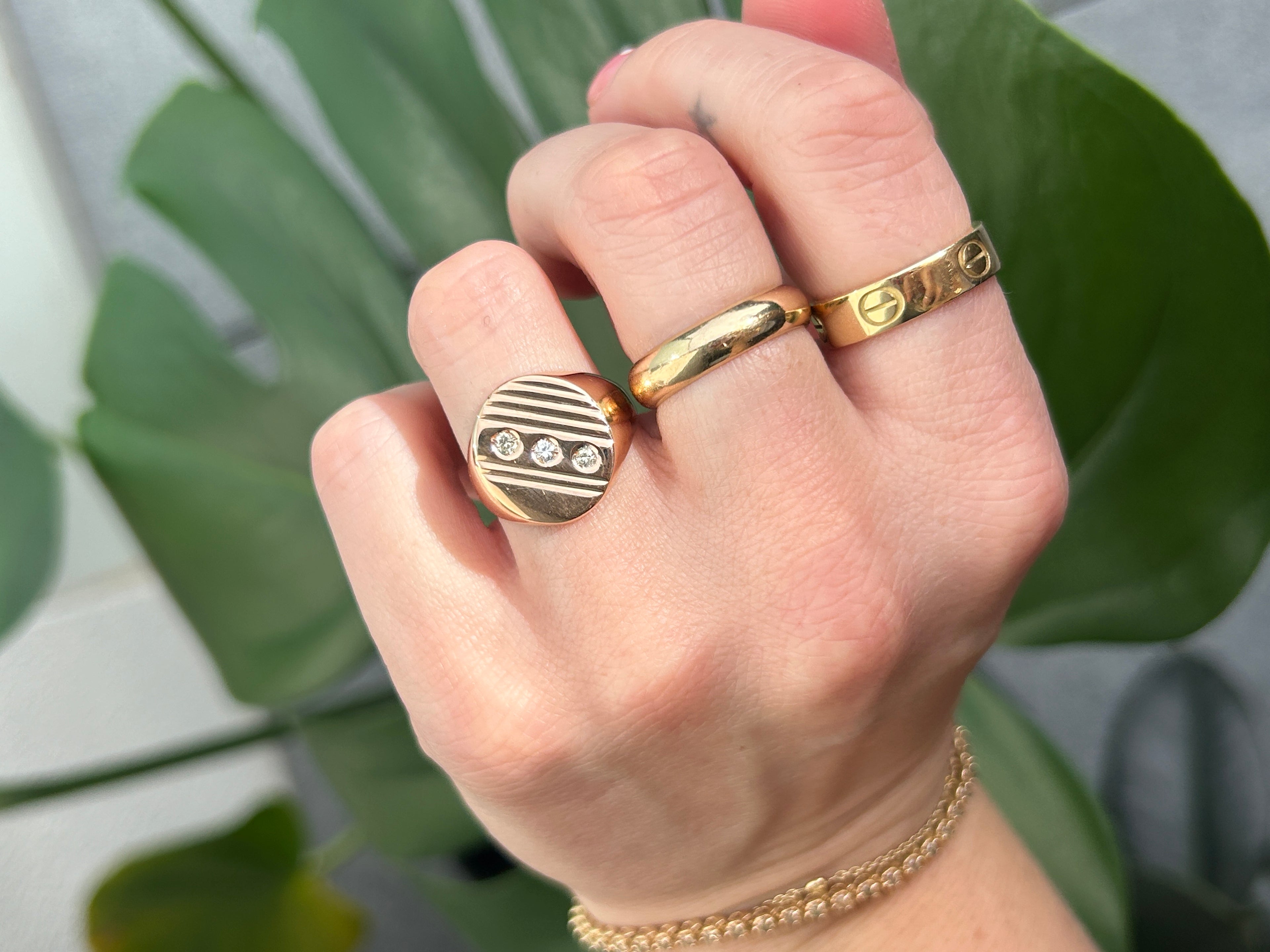 Three Diamond Signet