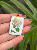 Light Gray Chrysanthemum Pendant