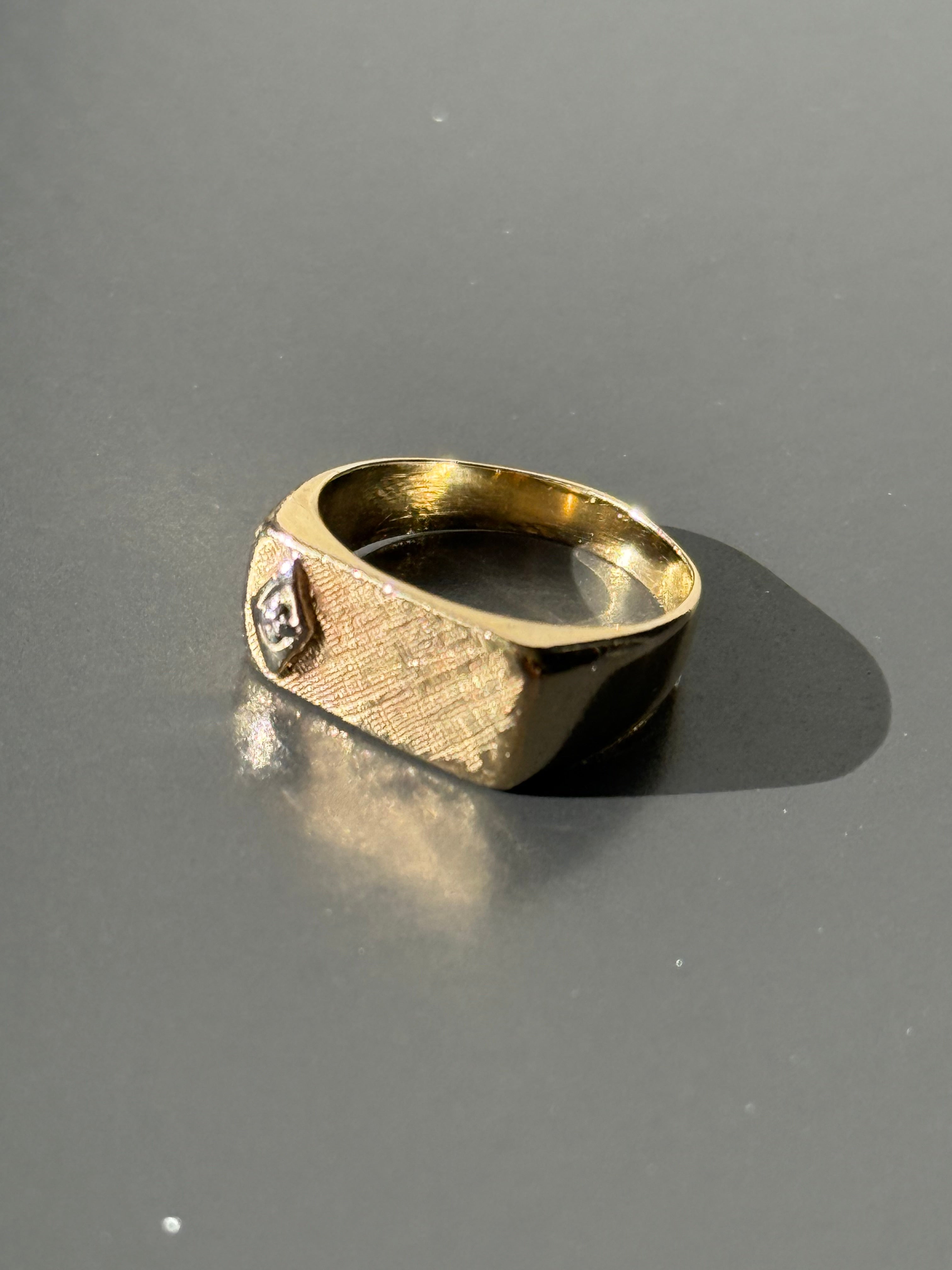 Square Signet with Diamond