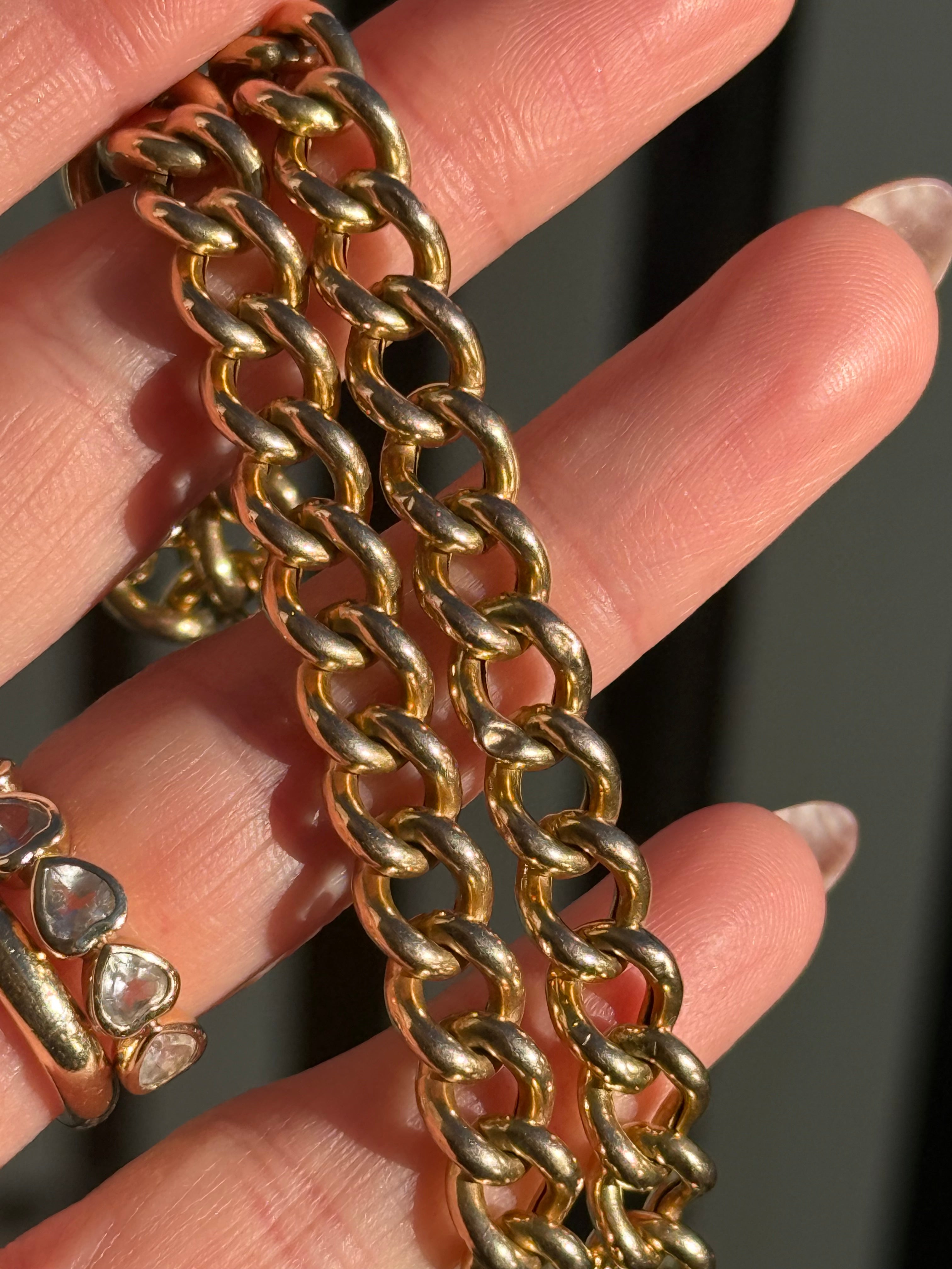 Fish Hook Long Chunky Curb Chain