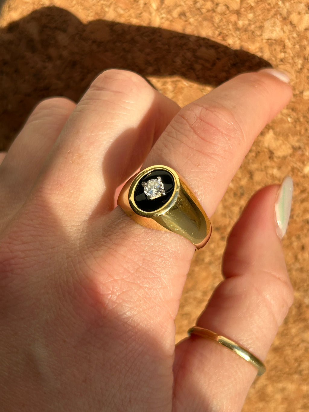 Diamond Onyx Signet