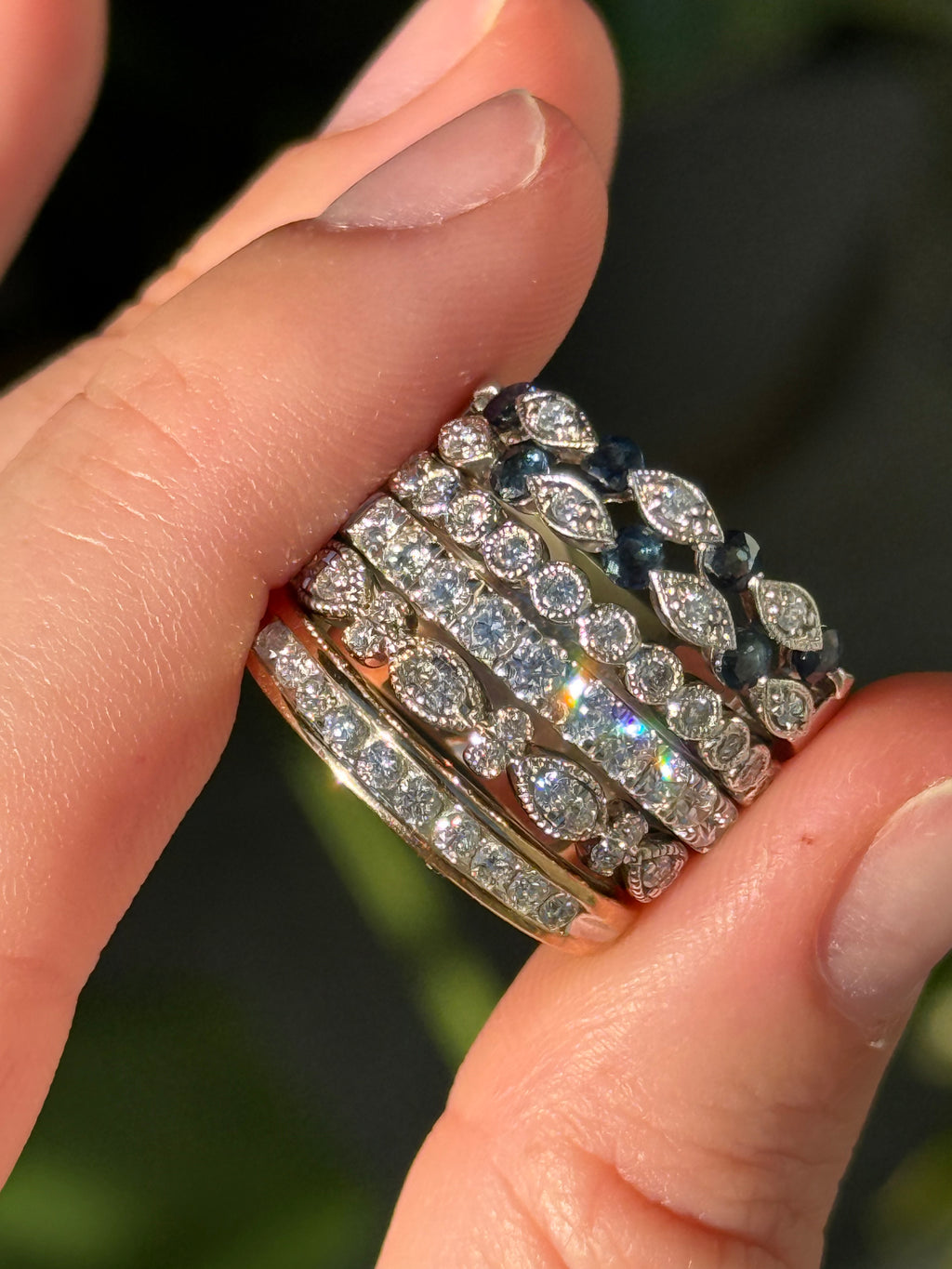 Half Eternity Diamond Band