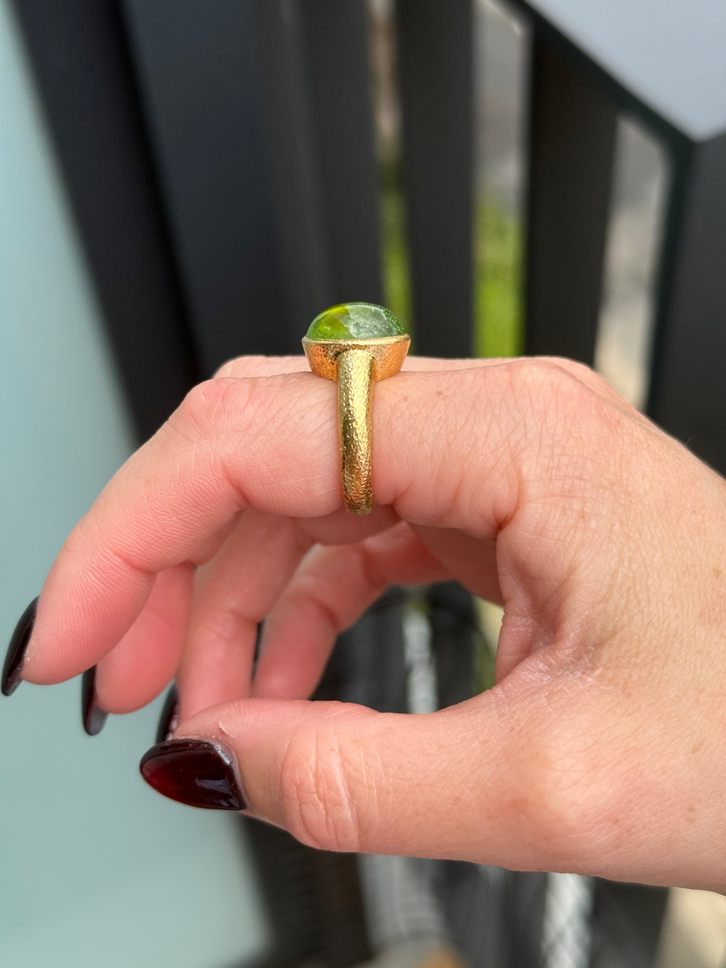 Peridot Cabochon Ring