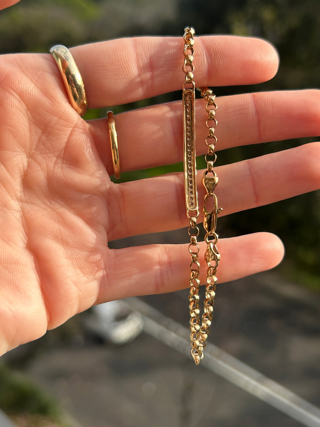 Antique Diamond Bar Bracelet