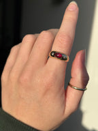 Ruby Cabachon Diamond Ring