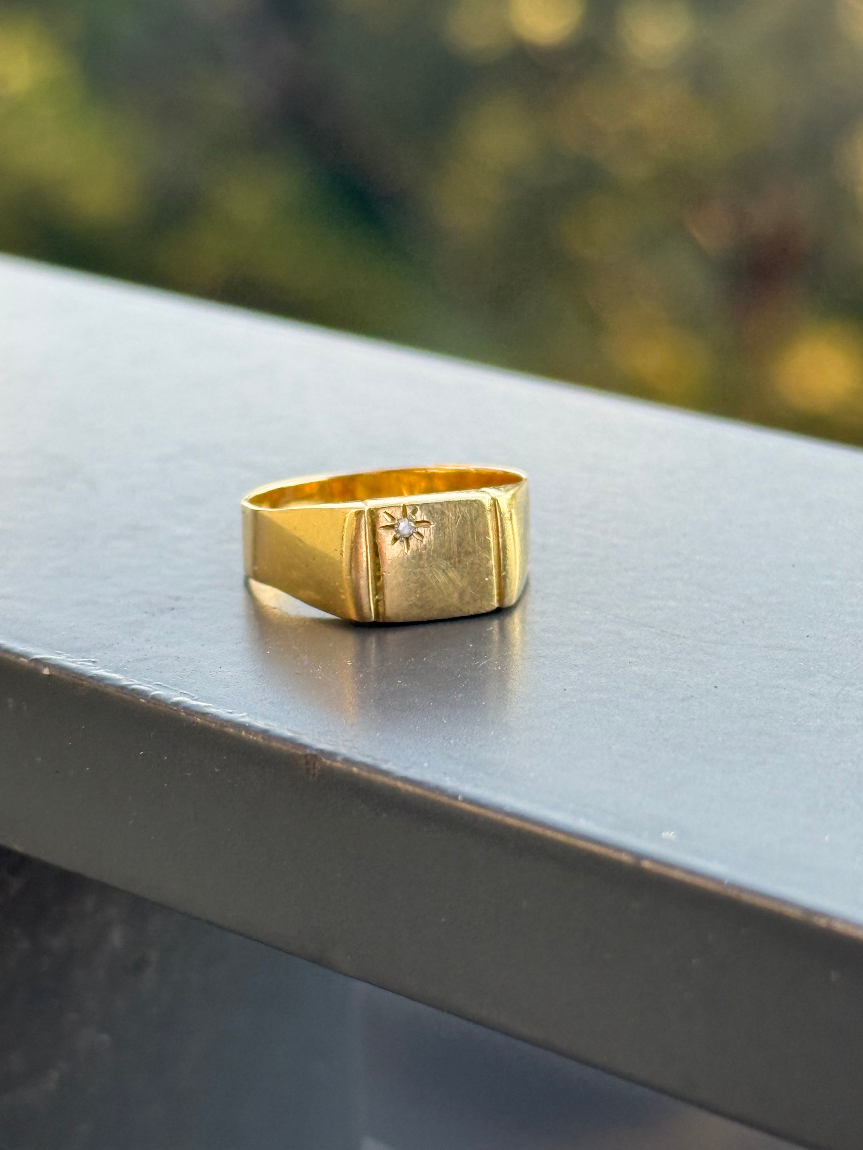 Diamond Starburst Signet