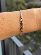 Diamond Sapphire Herringbone Bracelet