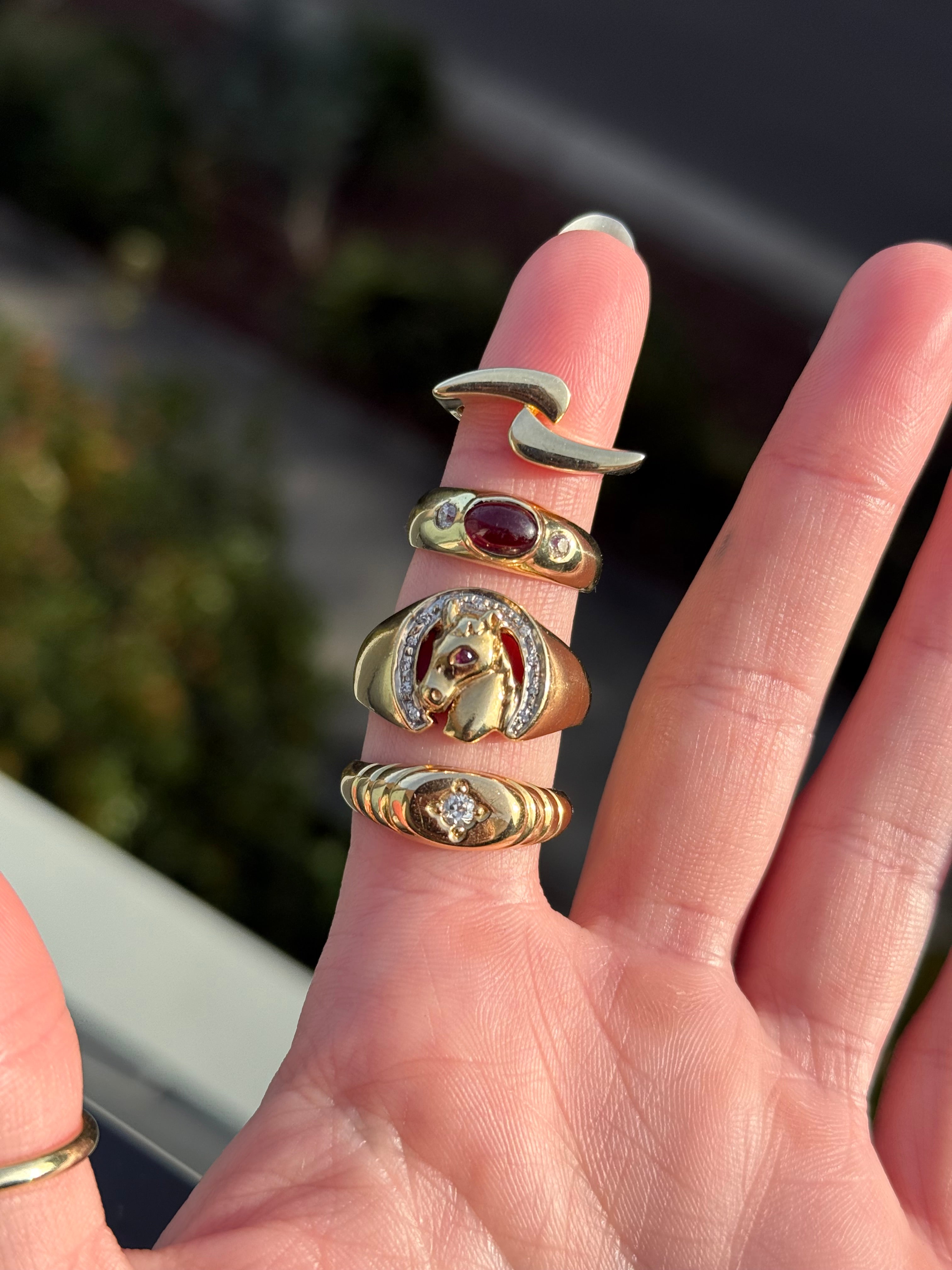 Diamond Unicorn or Horse Ring