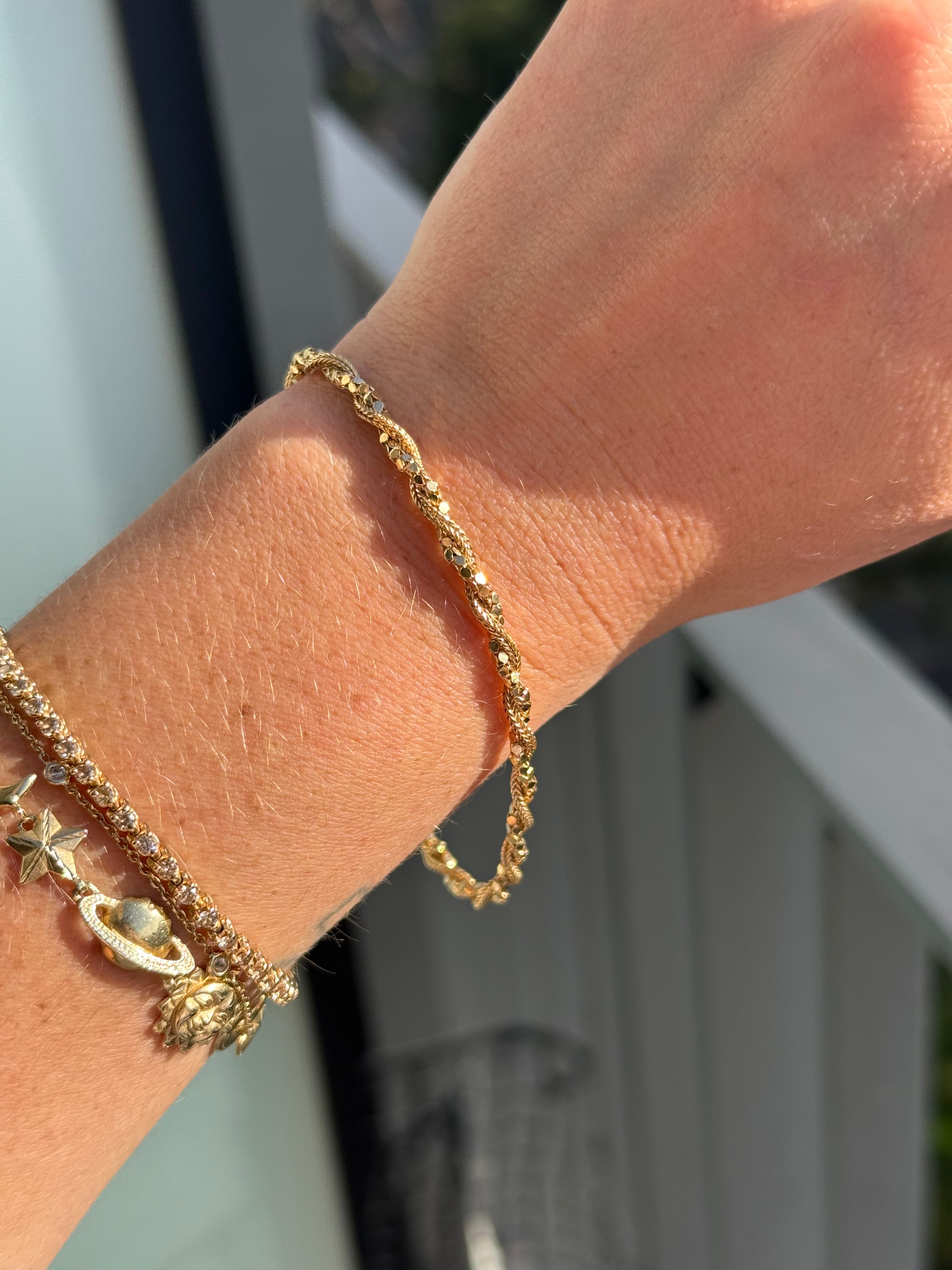 Sparkly Twisted Popcorn Bracelet