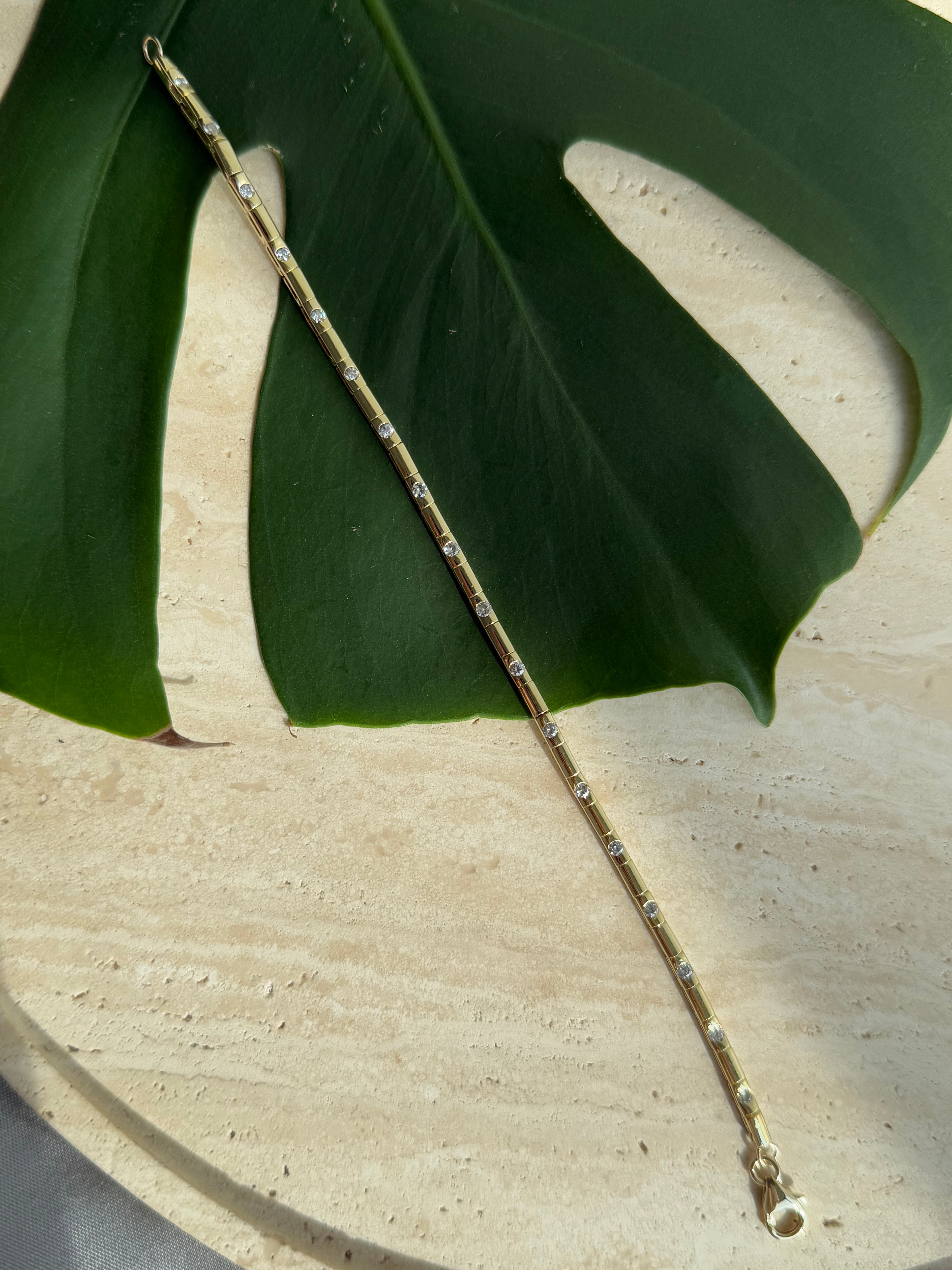 Solid Bar Tennis Braceler