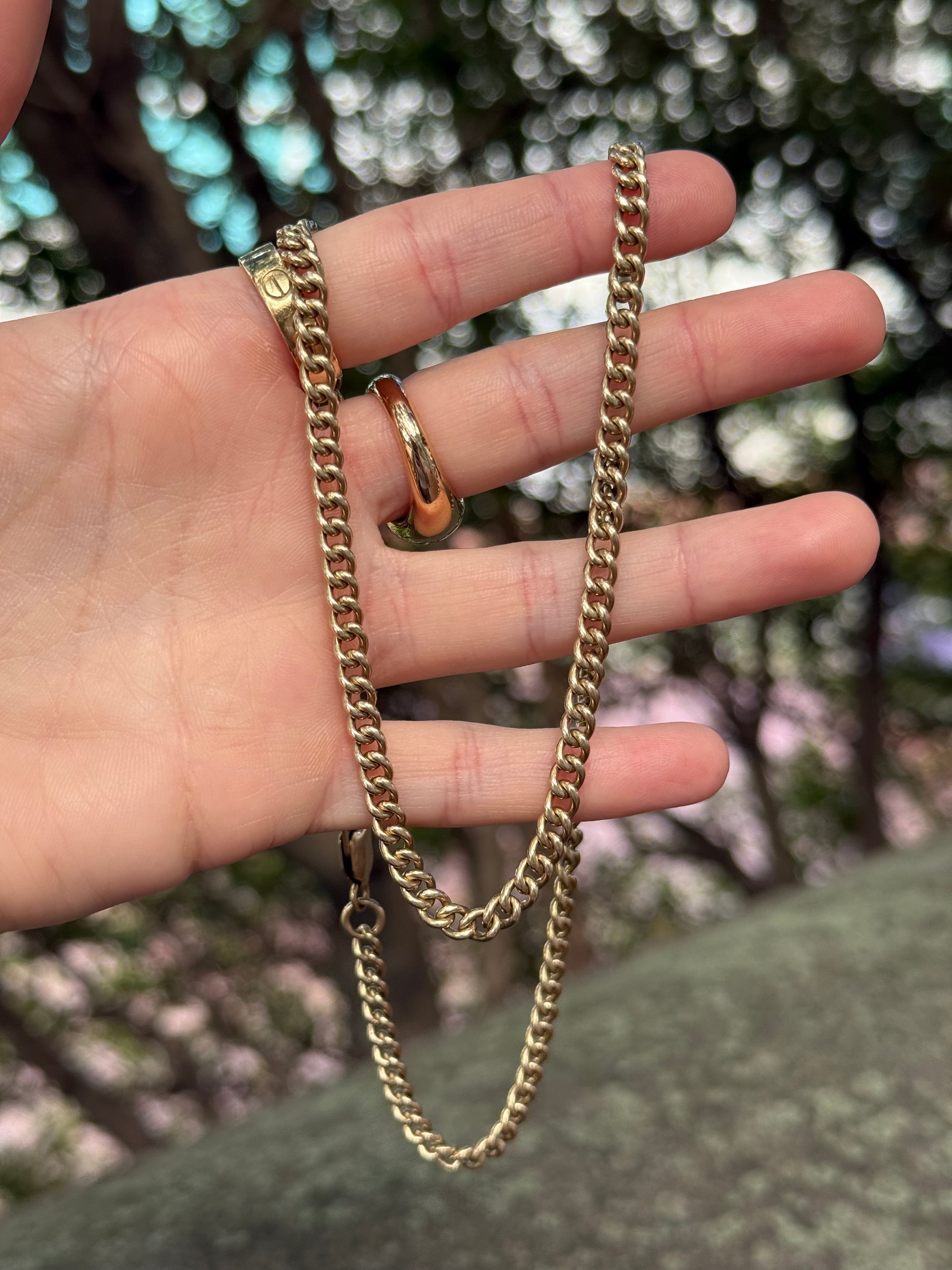 Antique Solid Rounded Curb Chain