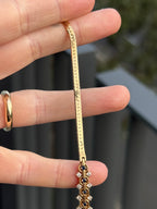 Diamond Sapphire Herringbone Bracelet